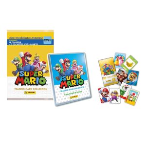 Panini Super Mario Trading Cards collection Classeur + 3 Pochettes