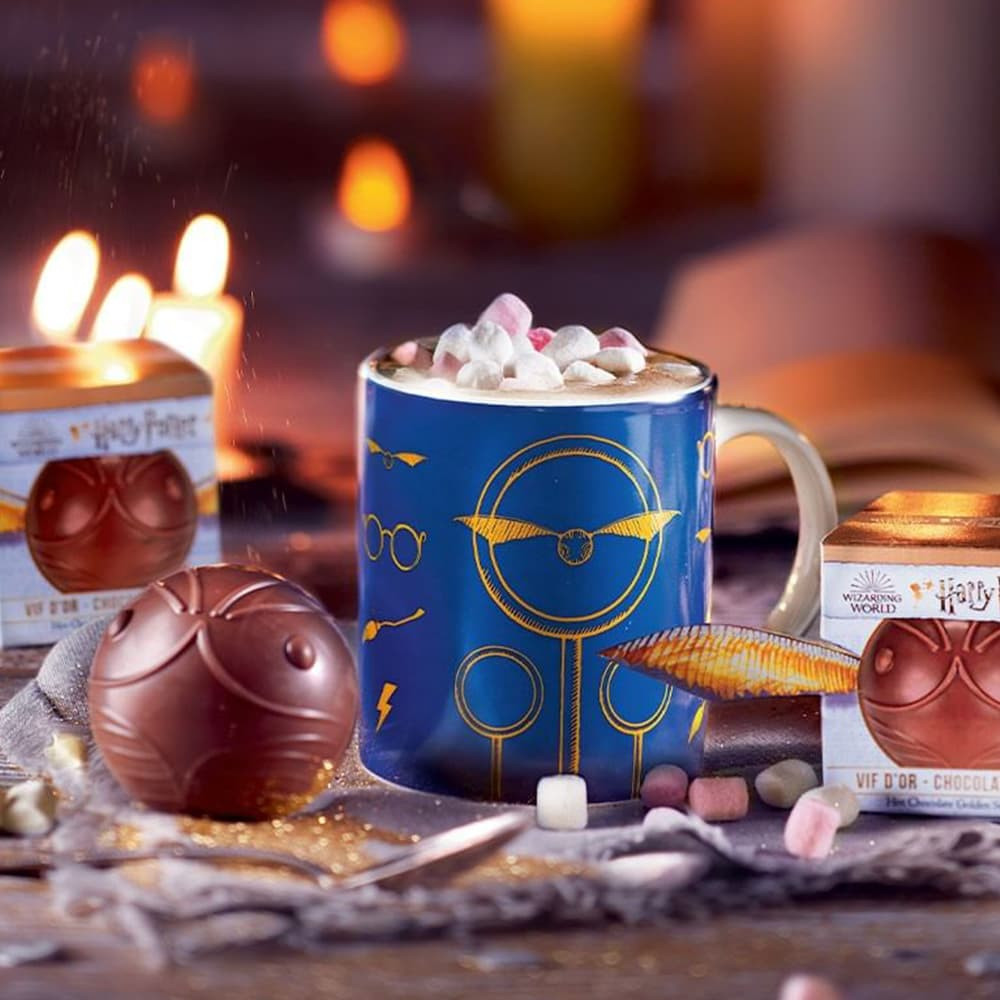 Coffret Chocolat Harry Potter Vif d’or avec mini guimauves 50gr + Mug céramique