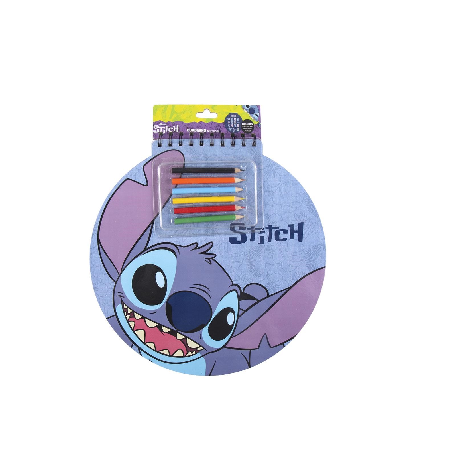 Carnet de dessin Disney STITCH  avec stickers et crayons de couleurs