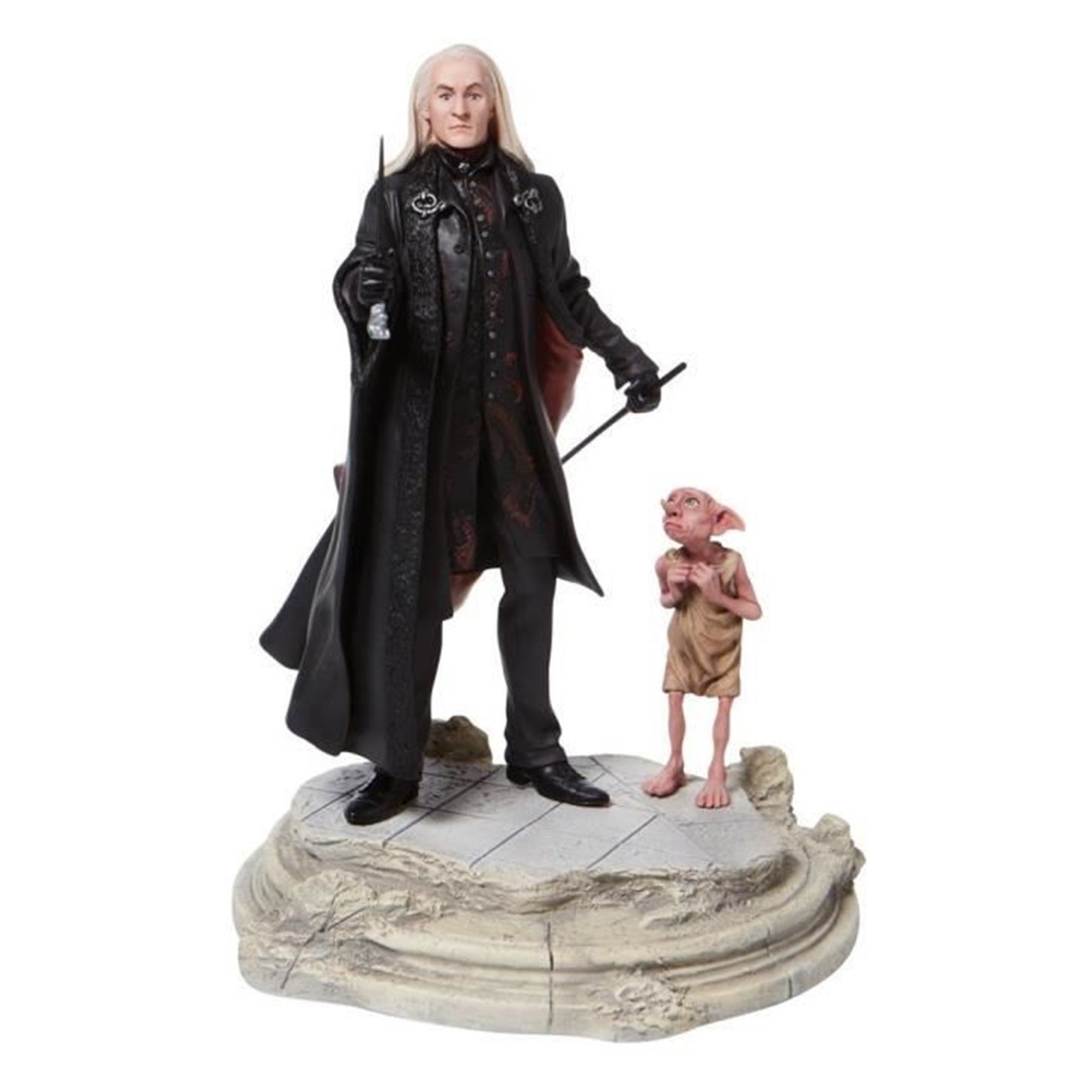 Figurine résine Harry Potter Lucius Malfoy et Dobby 26cm