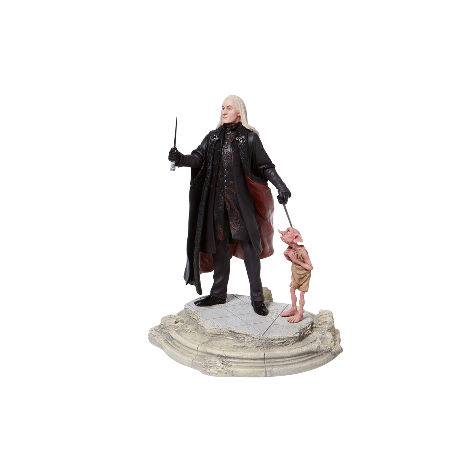 Figurine résine Harry Potter Lucius Malfoy et Dobby 26cm