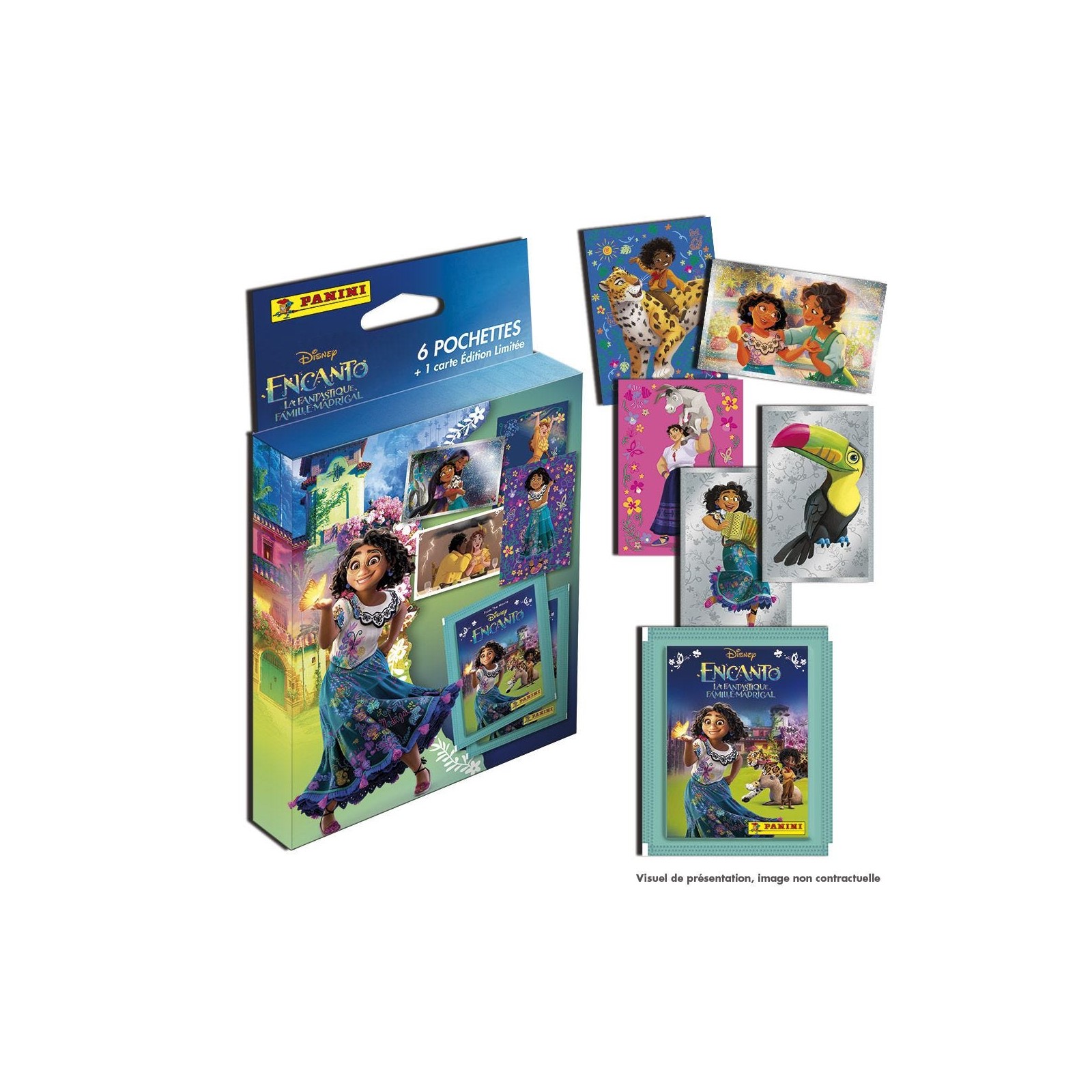 Panini Disney Encanto 6 pochettes soit 24 stickers + 1 carte bonus