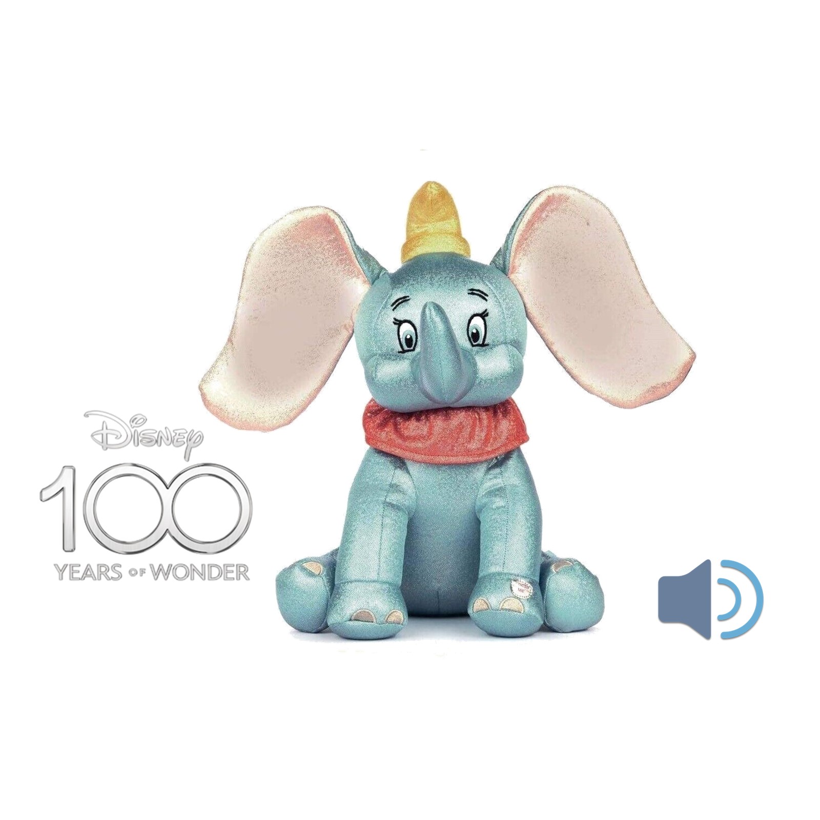 Peluche Disney 100th Dumbo Glitter sonore 28cm