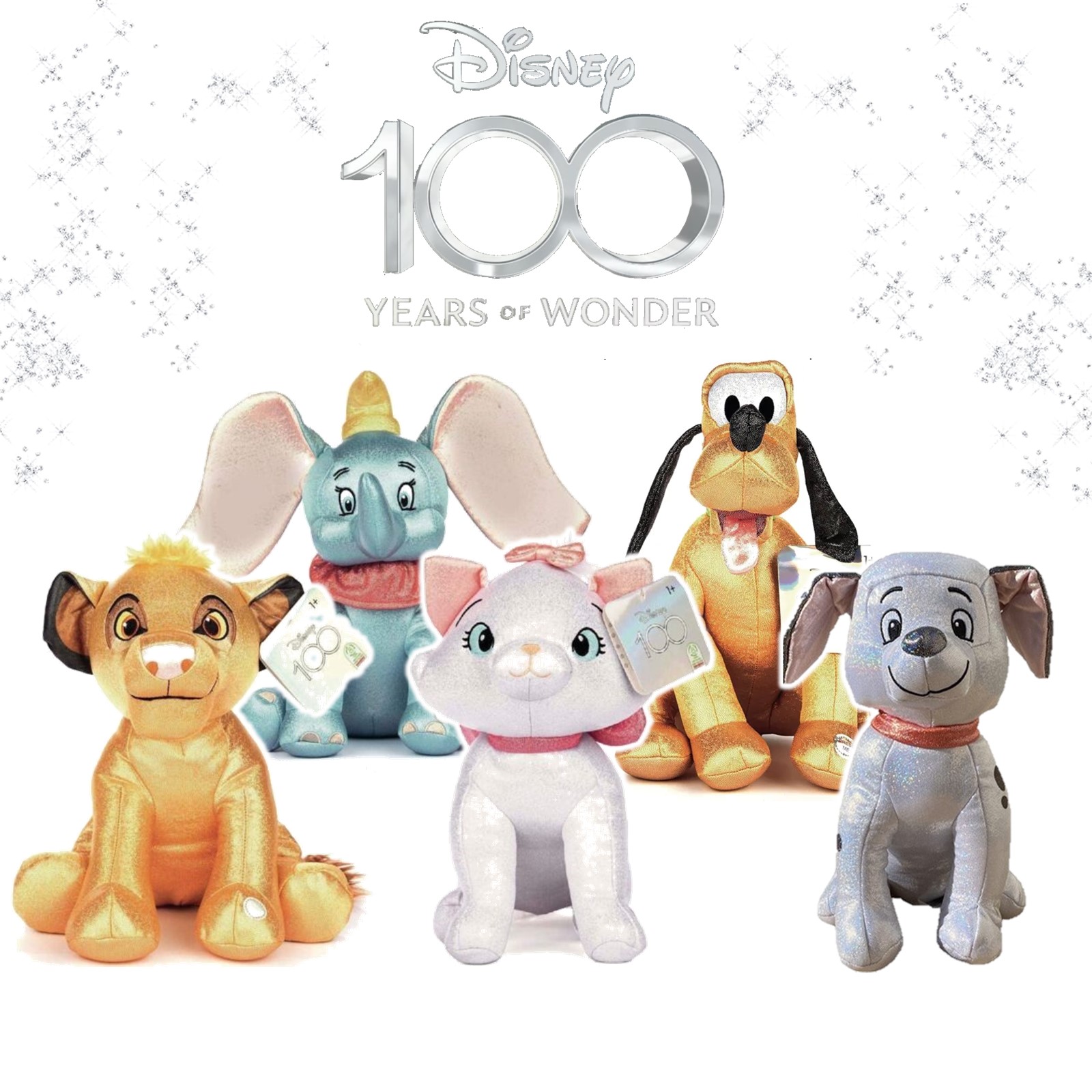 Peluche Disney 100th Simba Glitter sonore 28cm