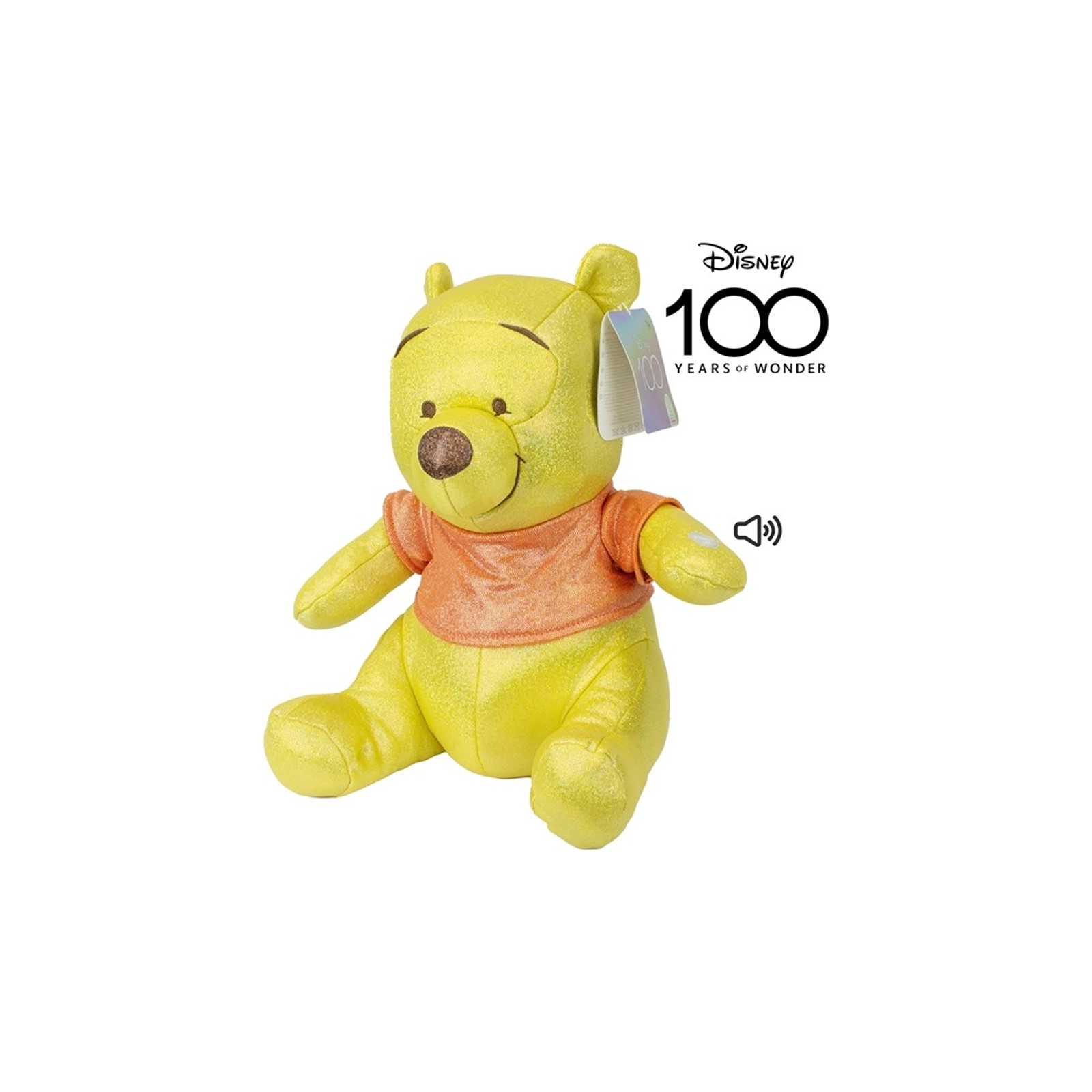 Peluche Disney 100th Winnie Glitter sonore 28cm