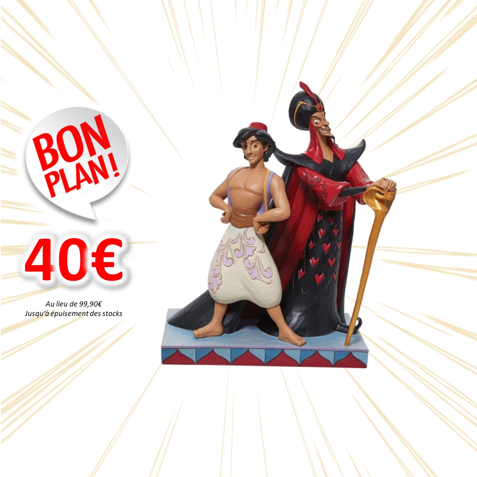 figurine Disney Traditions Aladdin et Jafar 24cm Goodin shop BON PLAN