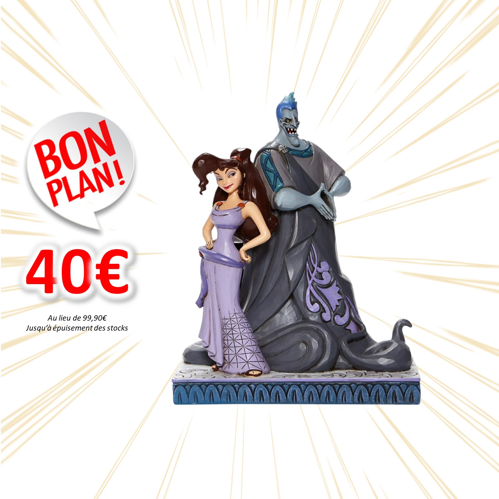 figurine Disney Traditions Hercule Megara et Hades 23cm Goodin shop BON PLAN